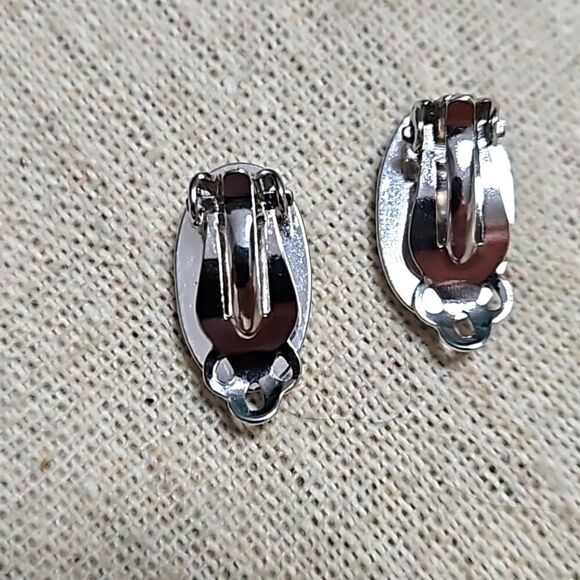 Set of 2 Vintage Blue Millefiori  Bead Dangle Earrings Abalone OOAK - Picture 8 of 10